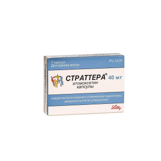 Страттера (atomoksetin) 40 мг 7 капс.